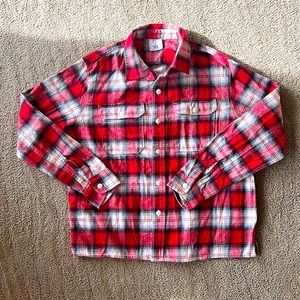 Plaid (red, black, gray, white) Flannel from GAP youth XL (12)